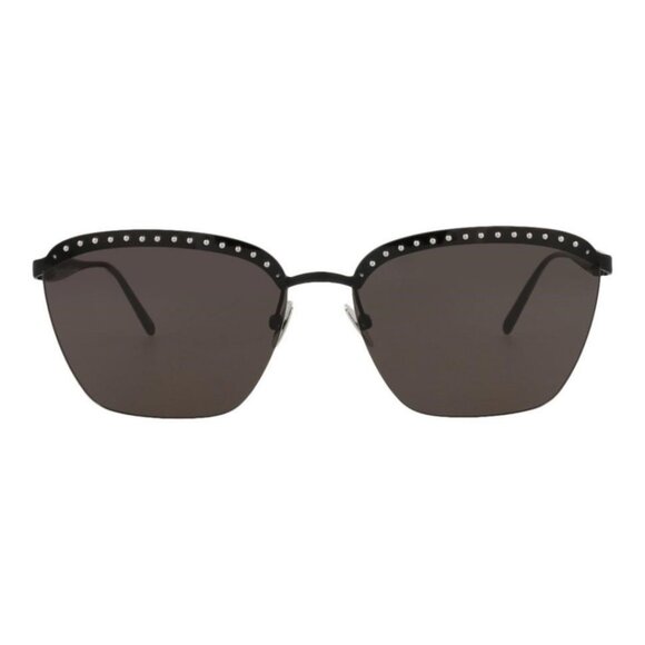 Alaia Womens Square/Rectangle Black Black Grey Fashion Designer Eyewear - Picture 1 of 4